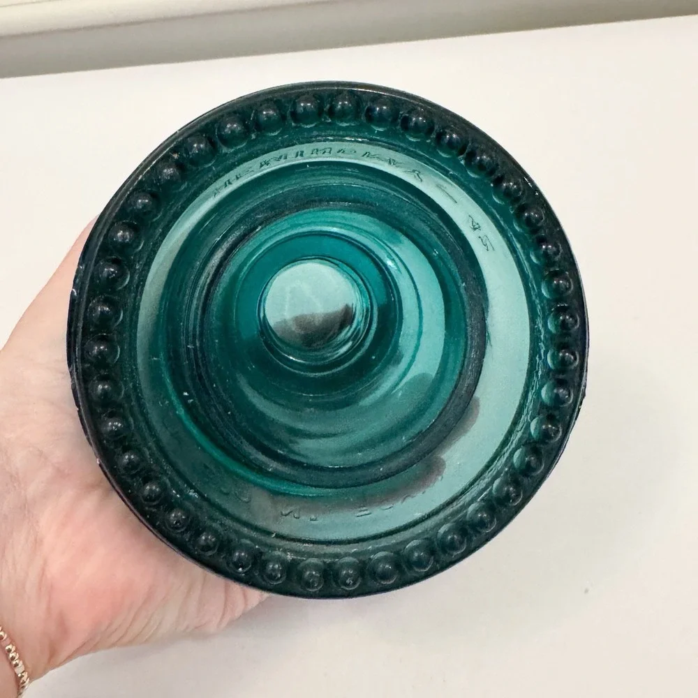 Hemingway No 42 Glass Insulator Vintage Antique, Aqua Blue,‎ 4-inch